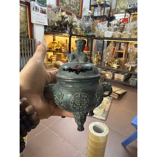 [Tặng hương trầm] Lư Đồng đốt Trầm Hương