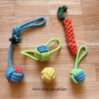 🦴Đồ Chơi Bện Thừng Cho Chó Gặm Nhai Sạch Răng, Bền Chắc, Chống Cắn Phá
