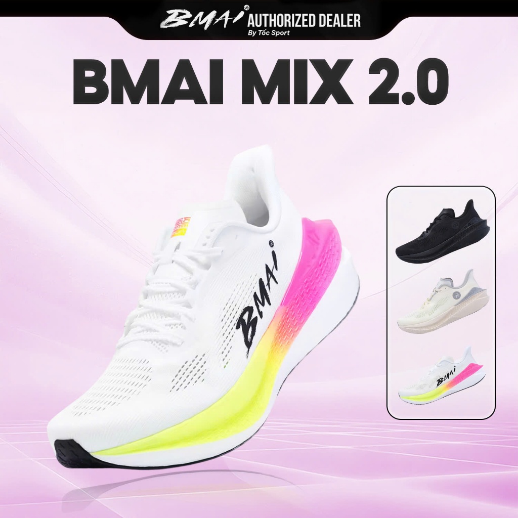Giày BMAI | Giày BMAI MIX 2.0 XRML001 | Giày Chạy Bộ Carbon | Giày Chạy Bộ Hàng Ngày | Giày Chạy Thi