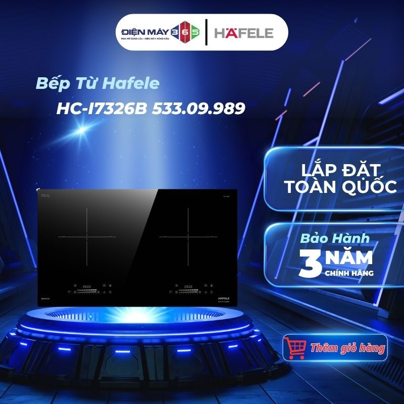 Bếp từ 2 vùng nấu Hafele HC-I7326B 533.09.989 – Inverter – Booster – Mặt kính Schott Ceran