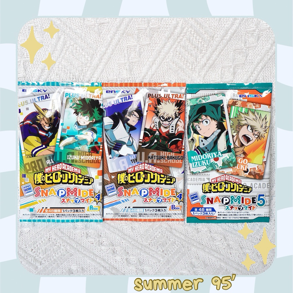 [SẴN-SUMMER 95’] Pack snapmide card thẻ nhân phẩm My Hero Academia Học Viện Anh Hùng chính hãng