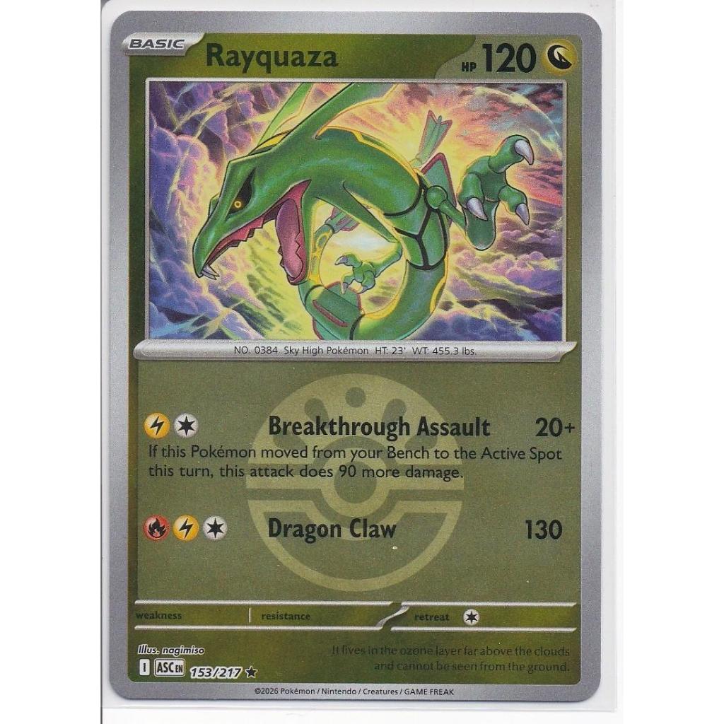 Thẻ bài Pokemon - Rayquaza - tiếng Anh - chính hãng Nintendo