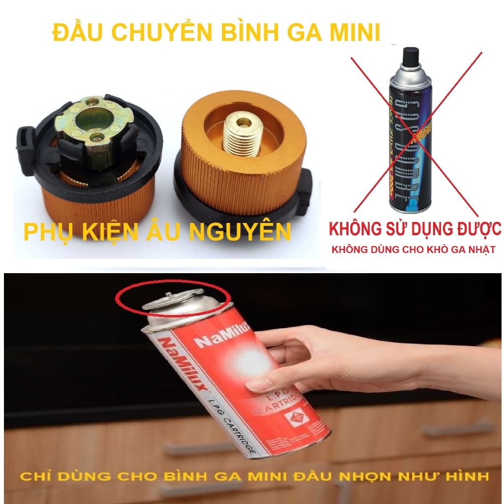 [KHÔNG DÙNG CHO KHÒ NHẬT] Đầu chuyển bình ga mini cho bếp ga mini dã ngoại - Dùng cho bình ga mini đầu VN