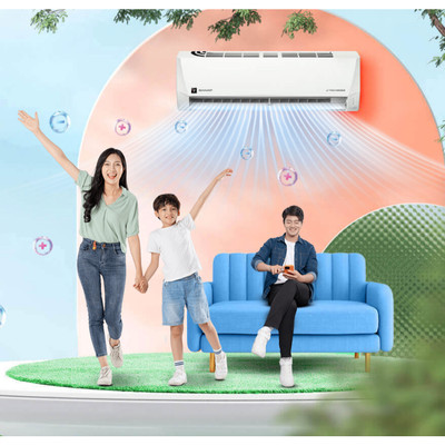 [CHÍNH HÃNG] Điều Hòa Plasmacluster ion diệt khuẩn Sharp AH-XP18DSW - Inverter 2 HP