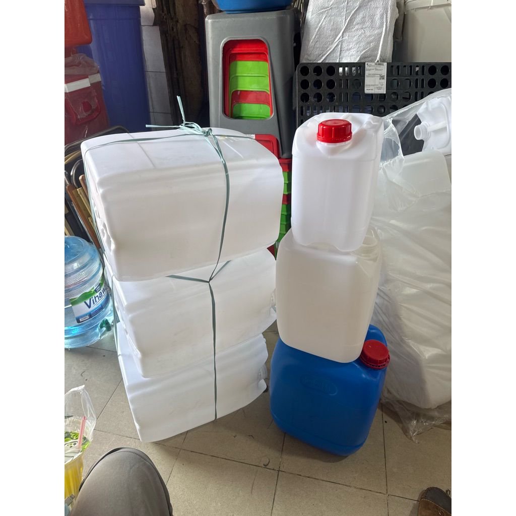 Can nhựa vuông 30 lít nắp khoá chống tràn , can  vuông dày 30 lít / can nhựa dày - 20 lít -10 lít - 