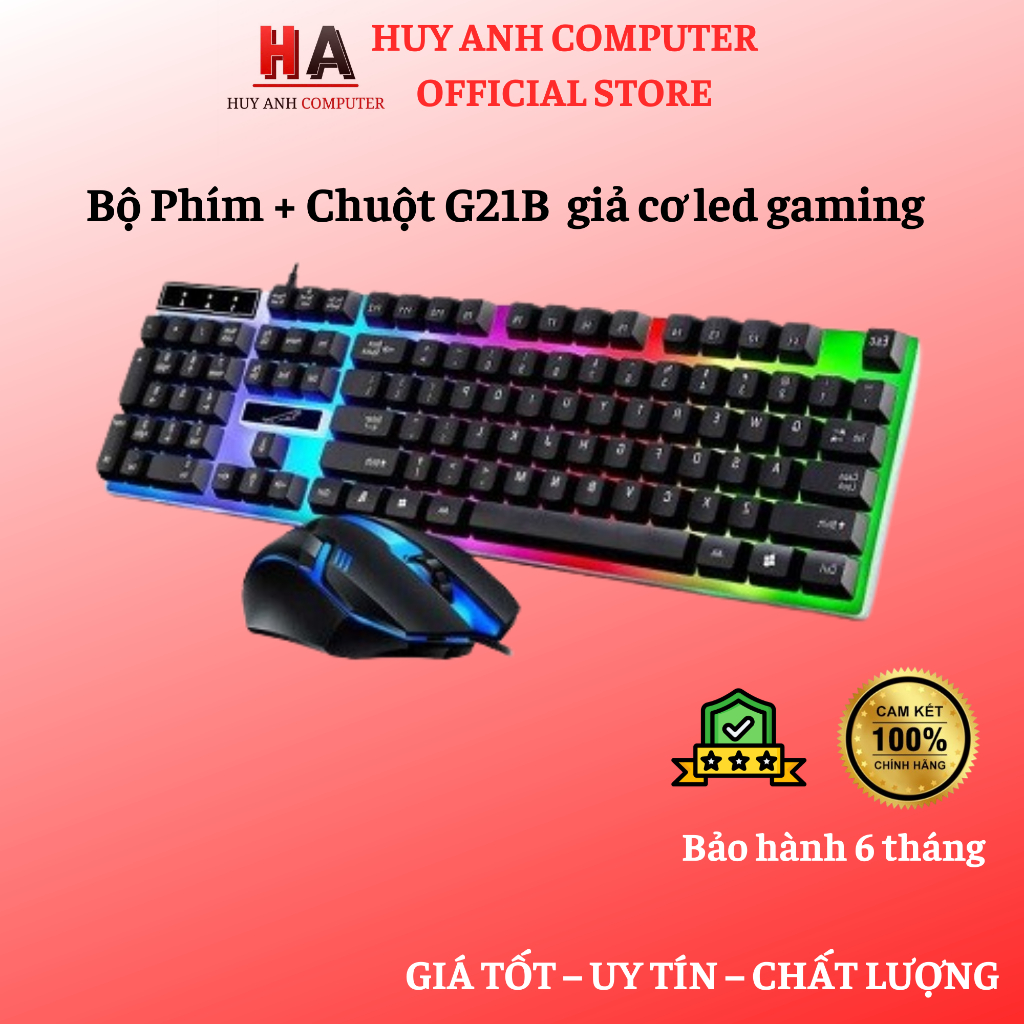 Bộ Phím + Chuột G21B giả cơ Led Gaming