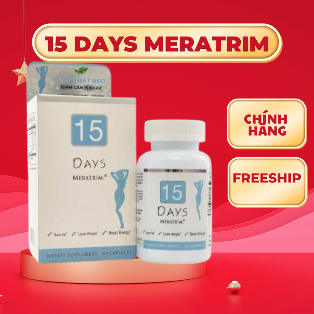 15 DAYS MERATRIM - VIÊN UỐNG GIẢM CÂN AN TOÀN - HIỆU QUẢ - NHẬP KHẨU MỸ CHÍNH HÃNG
