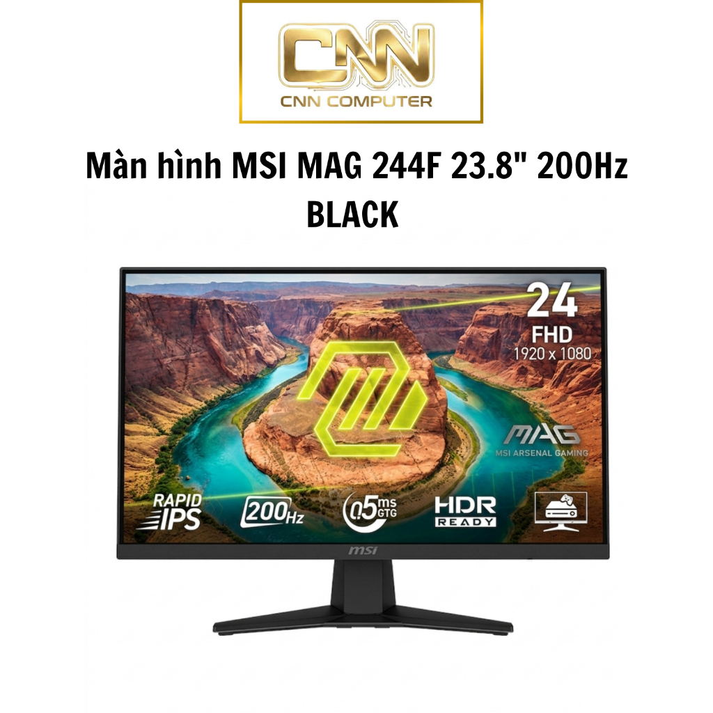 Màn Hình Máy Tính MSI MAG 244F 23.8in 200Hz, Full HD, 1ms, Gaming, Viền Mỏng, Bảo Hành 24 Tháng