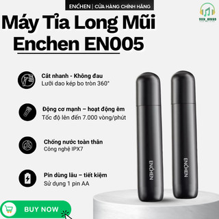 Máy Tỉa Lông Mũi Enchen EN005 Lưỡi Xoay 360 Độ Cắt Sạch Không Giật, Pin 2 Tháng, Đổi Mới 15 Ngày