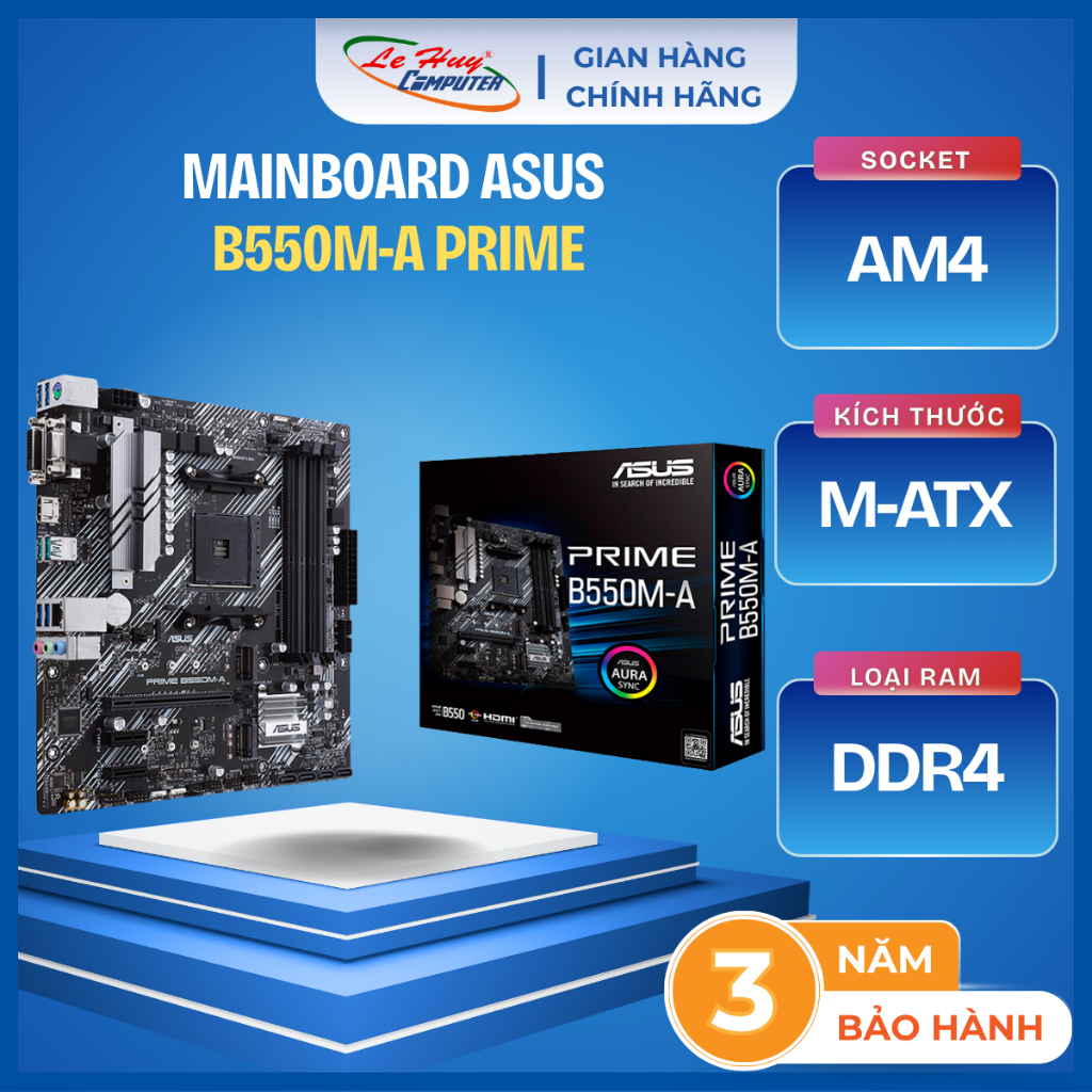 MAINBOARD ASUS B550M-A PRIME / ASUS B550M-A WIFI II PRIME - Hàng Chính Hãng