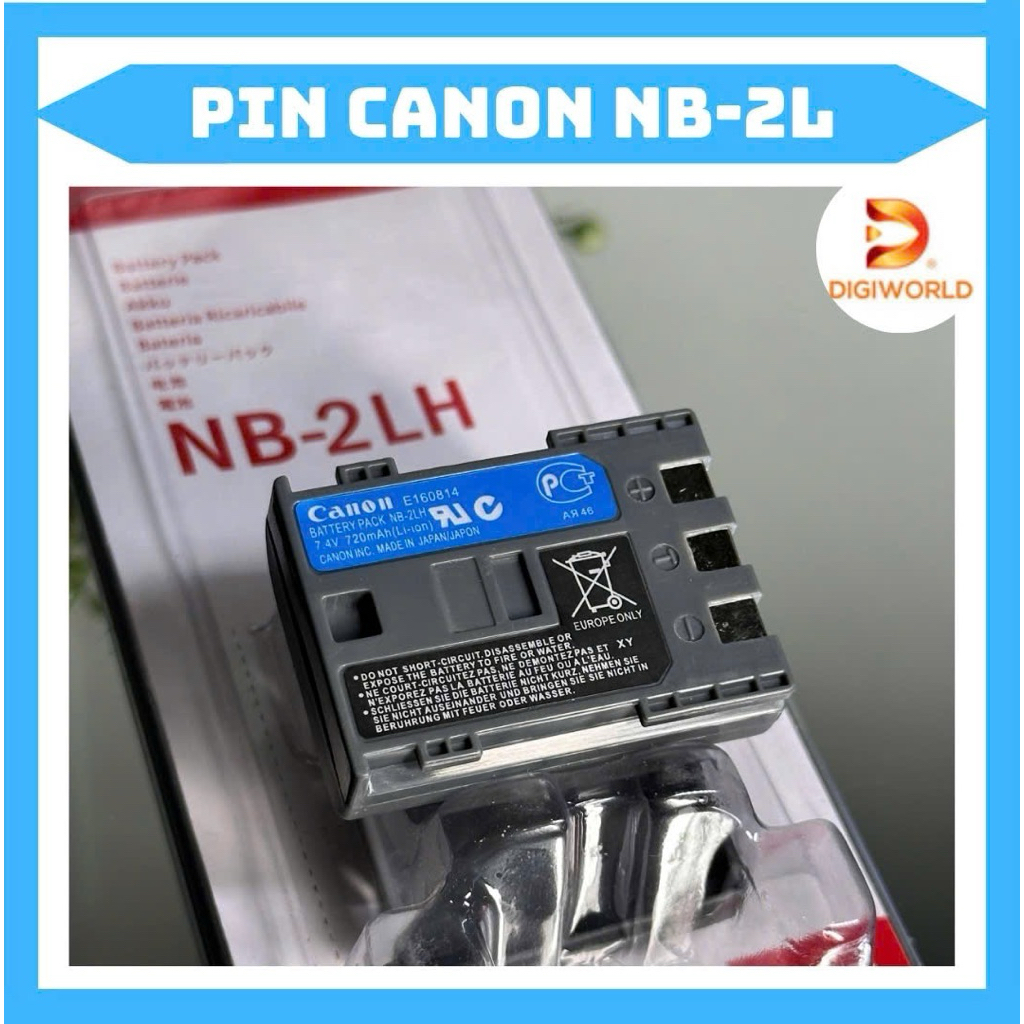 Pin Canon NB-2L / NB-2LH cho Canon EOS 350D, 400D, G7, G9, S30, S70, S80
