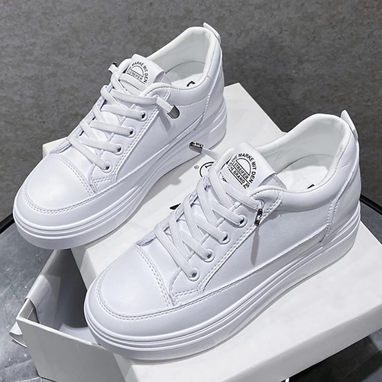 Giày Sneakers Thắt Dây Nữ Đế Cao 7cm PS339