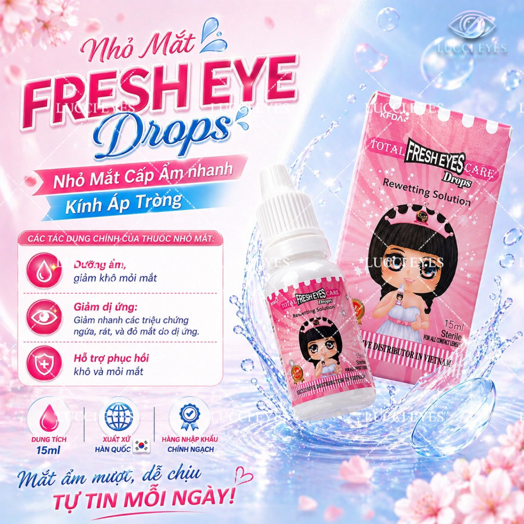 Nước nhỏ mắt Fresh eyes Hồng/ Fresh Xanh / Ngâm Aqua / Ngâm Frenzpro / Nhỏ Mắt Aqua , Nhỏ mắt Frenzp