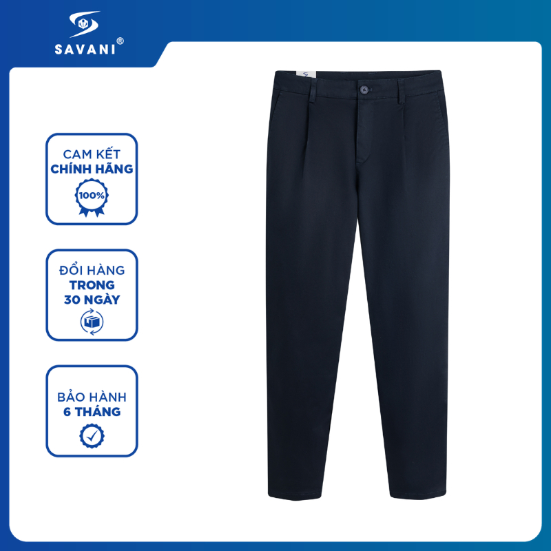 Quần Khaki Nam Cạp Thường SAVANI Form Regular, Chất Vải Không Nhăn, Không Xù Dễ Phối Đồ MQKQ025K5