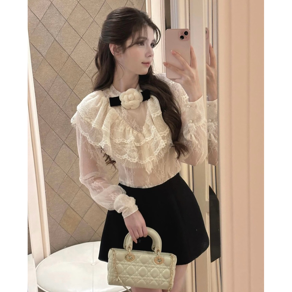 pass áo ren tay dài tiểu thư của By Cún 🎀