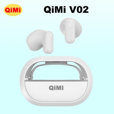 Tai Nghe Nhét Tai Không Dây QiMi V02 - Bluetooth 5.4, Âm Thanh HiFi, Chống Ồn Kháng Nước Đeo Êm Tai