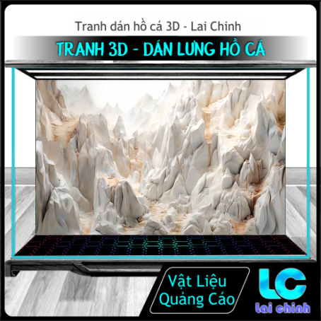 Tranh 3d dán hồ cá_Decal có sẵn keo, Tranh Dán Bể Cá Thủy Sinh, Bể Cá Rồng_SH 10