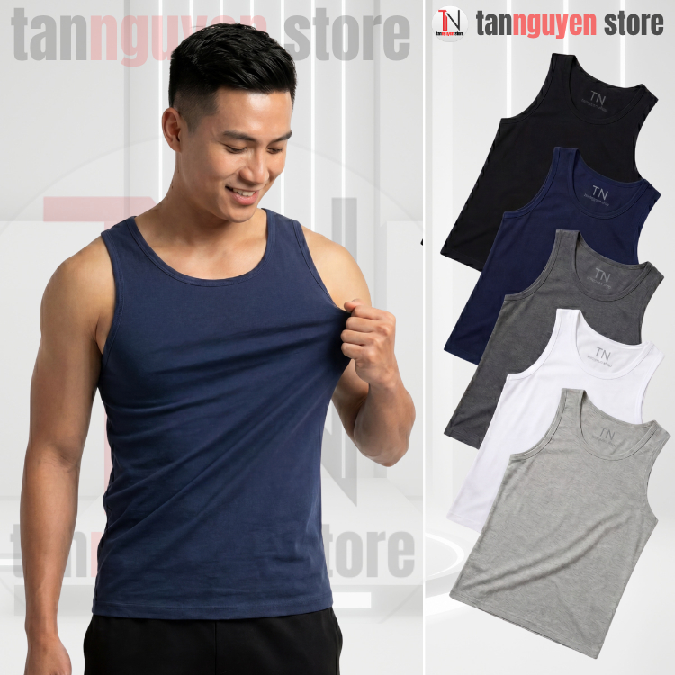 Áo thun ba lỗ nam tannguyen_store áo lót nam thời trang chất cotton mền mại thấm hút mồ hôi tốt mền 