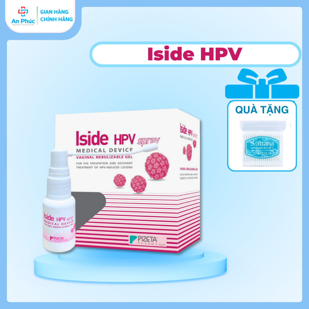 Gel Xịt Iside HPV - Tăng Cường Miễn Dịch, Hỗ Trợ Đào Thải HPV, Cân Bằng pH (1 Bình Xịt 14 Vòi Xịt)