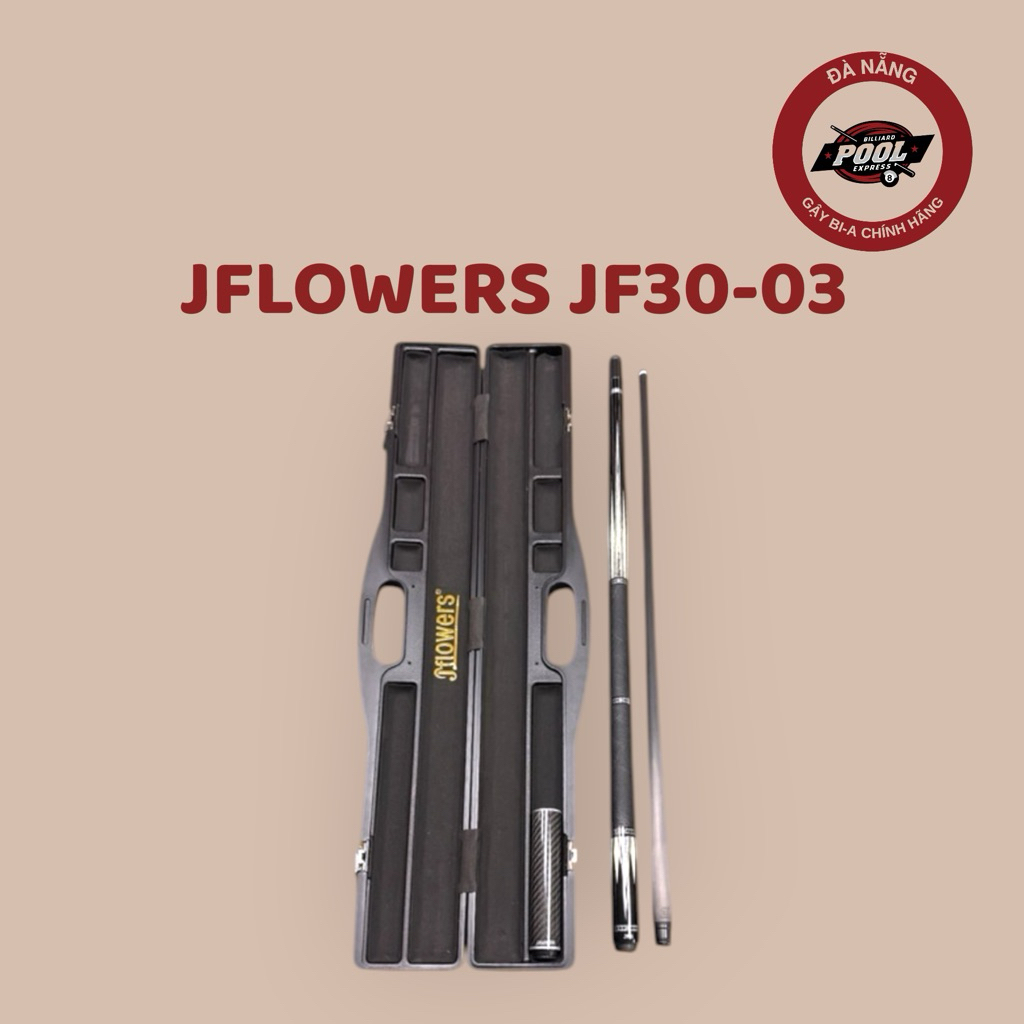 Gậy bi-a, Cơ bida Jflowers JF30-03F (Chính hãng - Bản quốc tế JFS) Bảo hành 1 năm