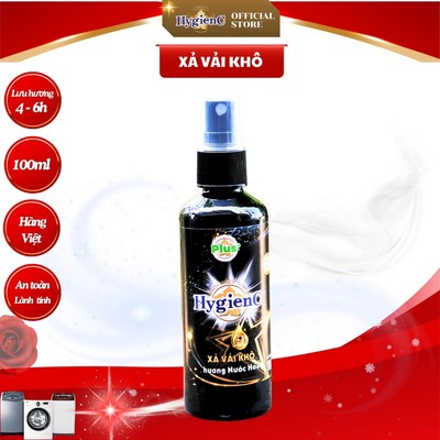 [Chai xịt] Nước xả vải khô HygienC Plus+ dạng xịt thơm quần áo - Dung tích 100ml - XVK1