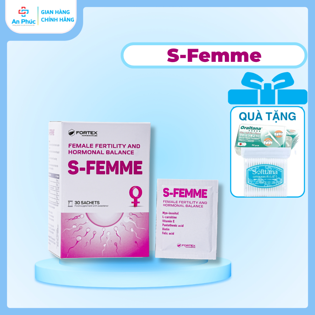 Bổ Trứng S Femme - Hỗ Trợ Cải Thiện Sức Khỏe Sinh Sản Nữ Trưởng Thành (Hộp 30 Gói)