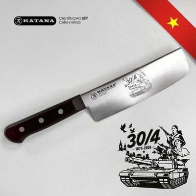 Dao thái đa năng KATANA Basic Nakiri - Phiên bản kỷ niệm 30/4 1975-2026 - KATA403 (165mm)