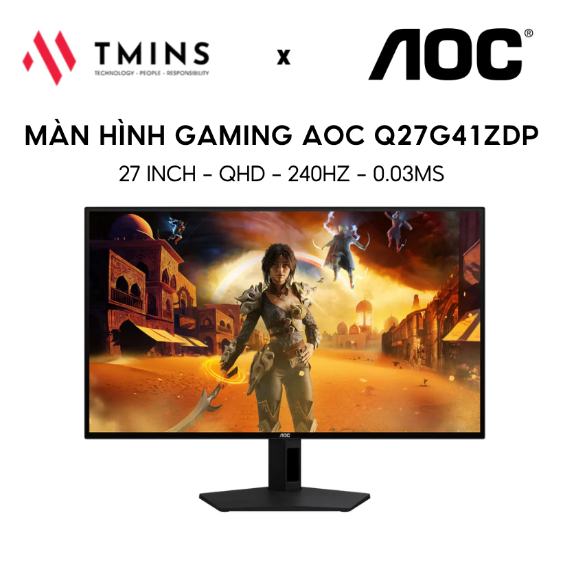 Màn Hình Gaming AOC Q27G41ZDP 27Iinch/ QHD/ 240Hz OLED/ 0.03ms - Hàng chính hãng