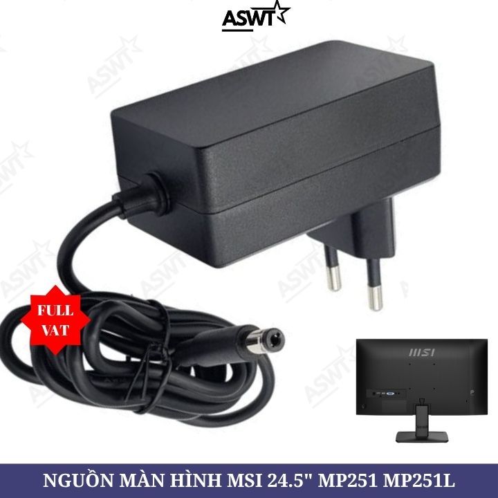 Cục nguồn màn hình MSI PRO MP251 E14L  / MP251 E2 / MP251L E2 24.5" 12V - bảo hành 12 tháng