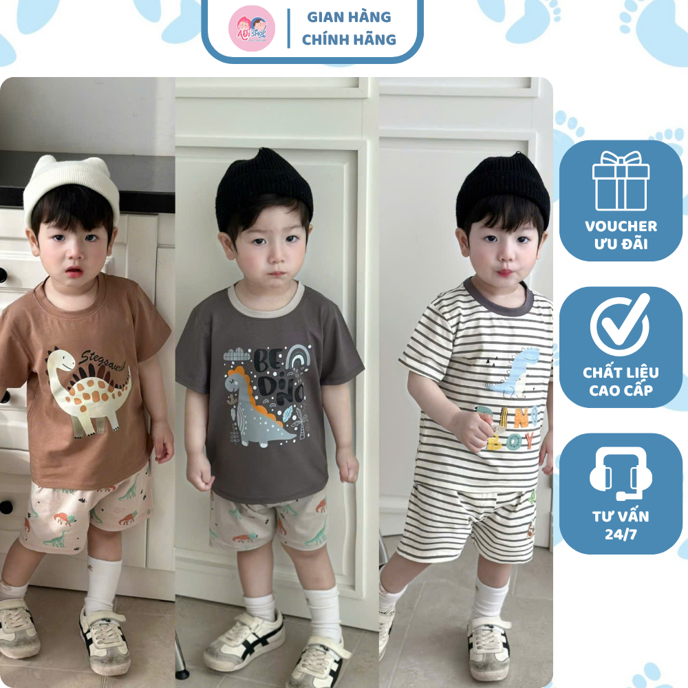 Set 3 bộ cộc khủng long be dino - [À ƠI SHOP VIETNAM] G40-