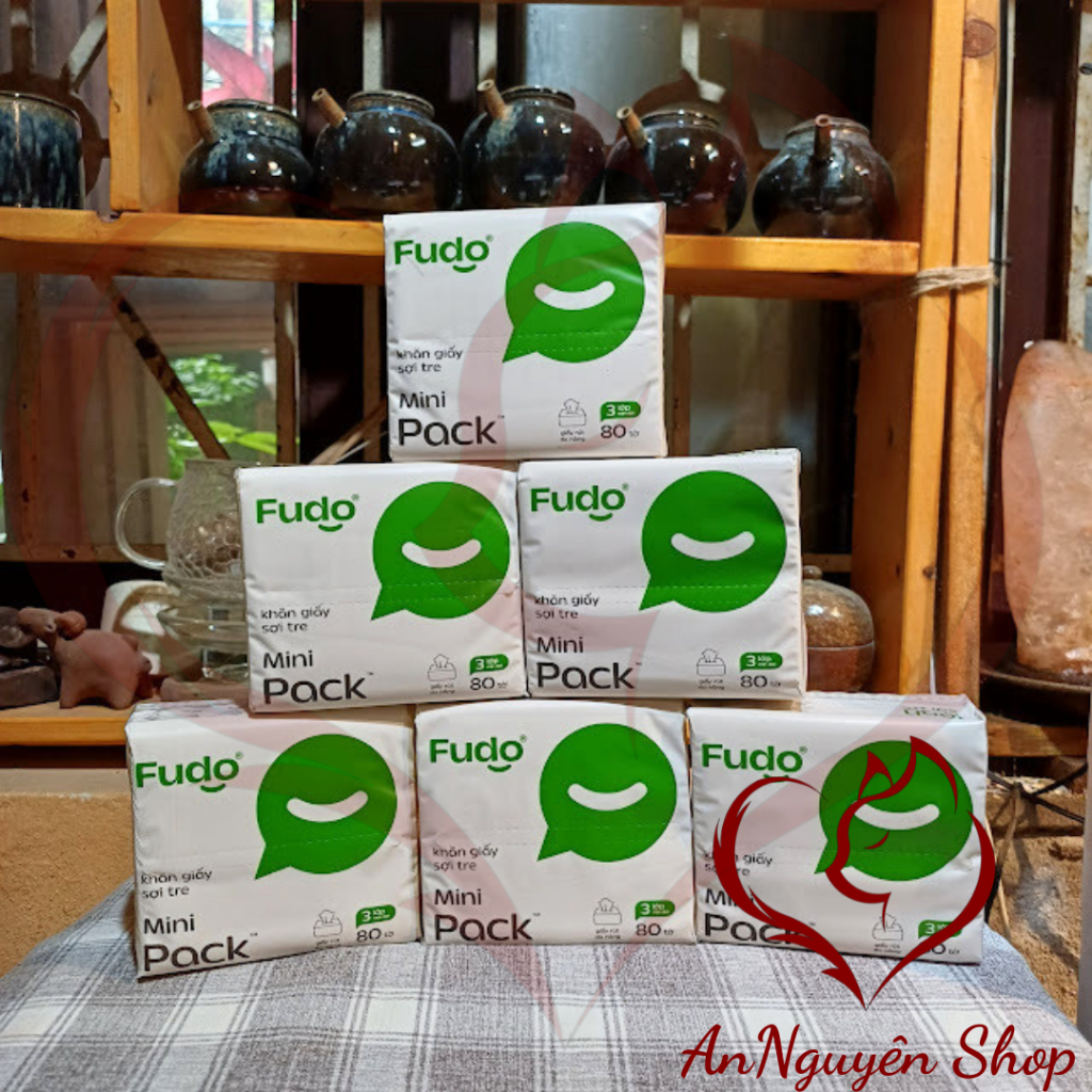 FUDO, KHĂN GIẤY TRE, GIẤY RÚT ĐỂ BÀN SIZE MINI – FUDO, BAMBOO TISSUE MINI PACK