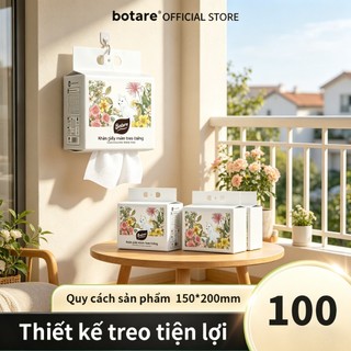 Botare Khăn rửa mặt treo tường siêu dày bền, khổ lớn 150×200mm dùng ướt khô đa năng, an toàn cho bé, bộ 3 gói dùng lâu