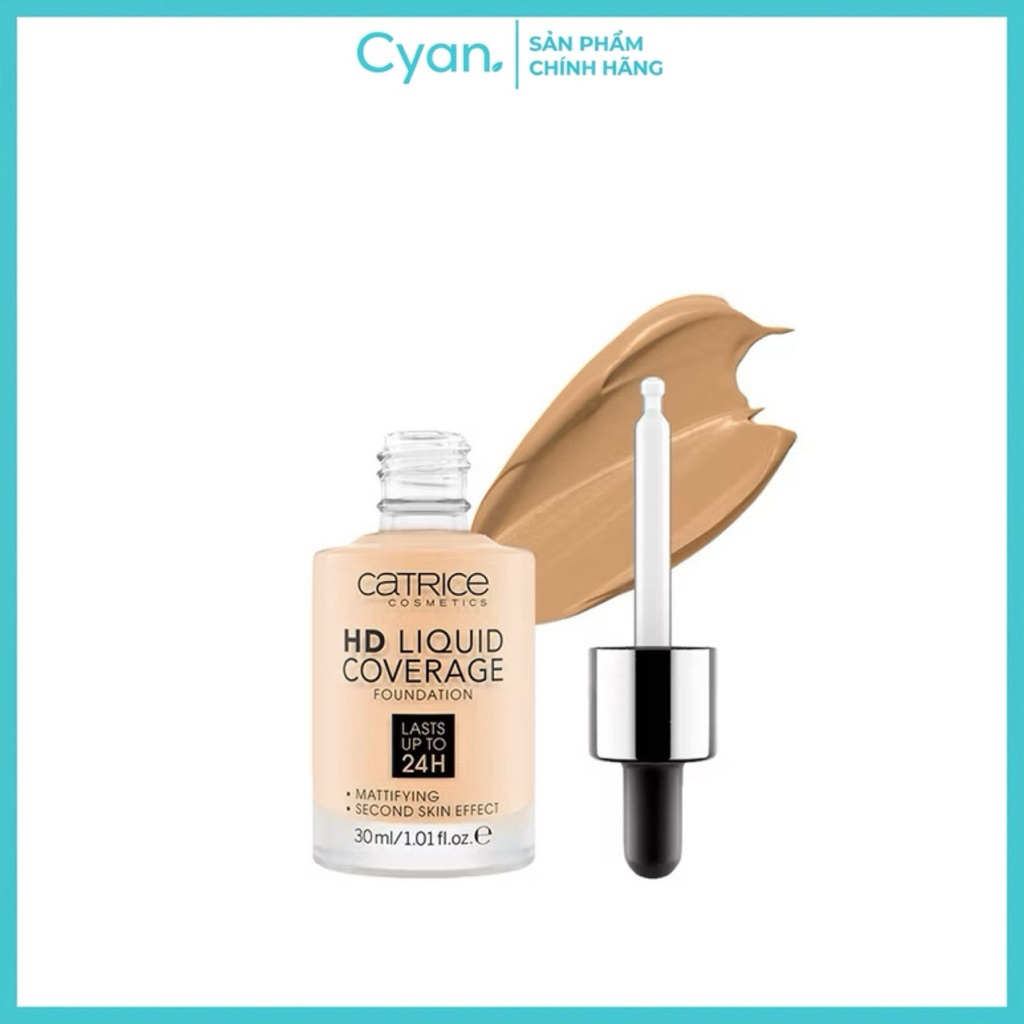 [Chính Hãng] Kem Nền Kiềm Dầu, Catrice HD Liquid Coverage Foundation 30ml