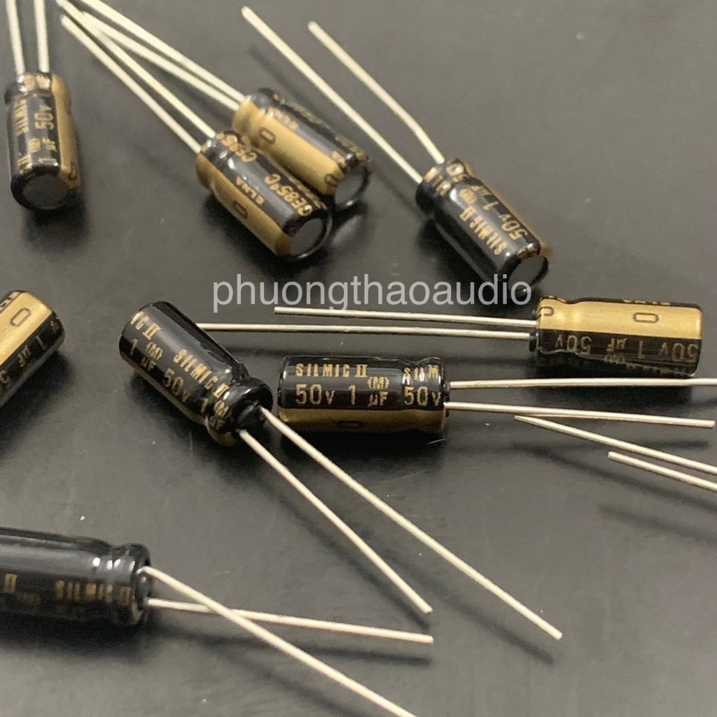 Tụ elna silmic II 1uf 50v, 4.7uf 50v; 2.2uf 50v; 33uf 50v; 22uf 50v; 100uf 50v