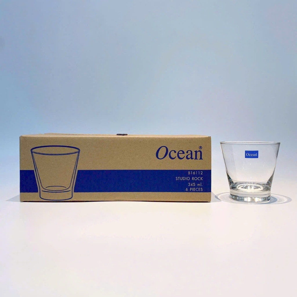 Cốc Thủy Tinh Loe Cafe Cốt Dừa 345ml bộ 6 cái Glass Home Ocean Studio Rock B16112
