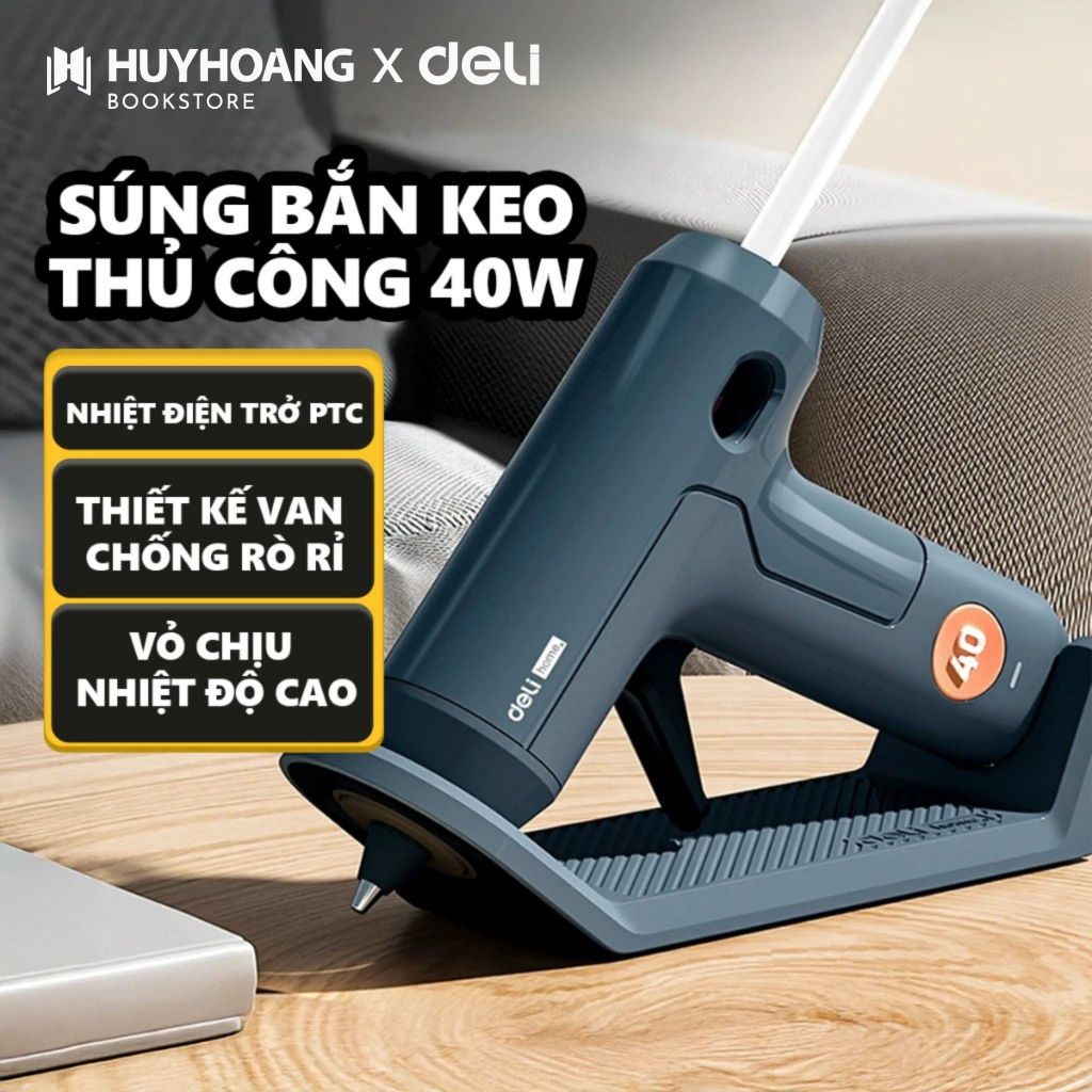 Máy  Bắn Keo DELI Mini Công Suất 40W - Làm Nóng Nhanh, Tiện Lợi Mang Lại (HT6640) Tools