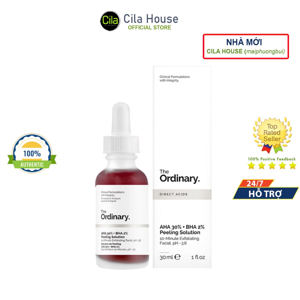 Serum The Ordinary – AHA 30% + BHA 2% Peeling Solution 30ml - Cila House
