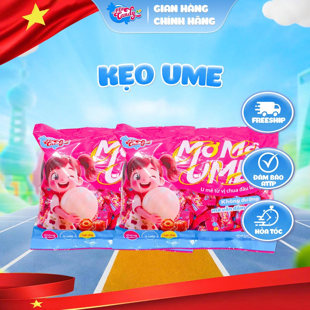 Kẹo ô mai Ume không đường, ít calo, tốt cho tiêu hoá gói 200gr - My Candy Việt Nam