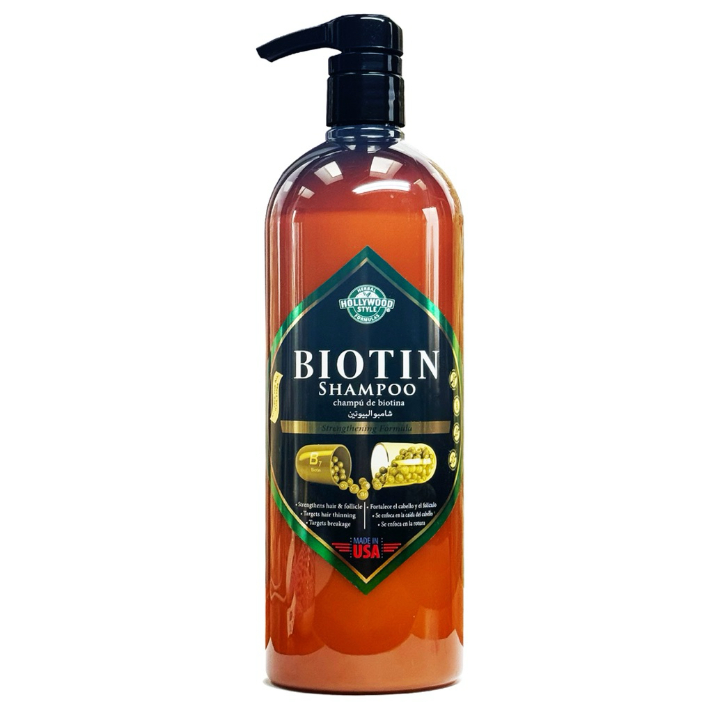 [Made in USA] DẦU GỘI BIOTIN HOLLYWOOD STYLE – PHỤC HỒI & GIẢM GÃY RỤNG TÓC. 946ml