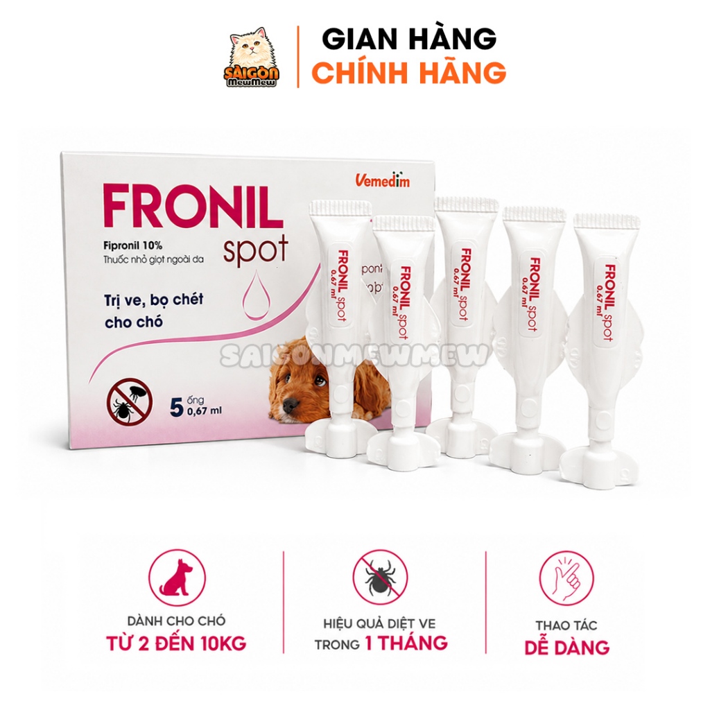Nhỏ gáy ve rận FRONIL SPOT - LẺ 1 ỐNG