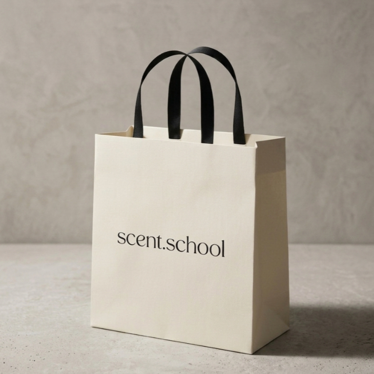 Túi quà tặng đựng nước hoa fullsize trắng | Scent.school Perfume