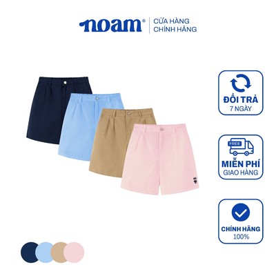 Quần Short Kaki Unisex NOAM Original Fox - Màu Nâu/ Hồng/ Xanh Dương