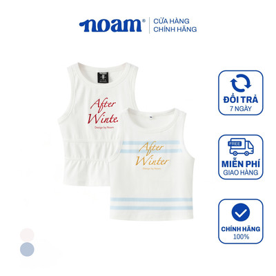 Áo croptop NOAM after winter chất liệu thun 4 chiều cao cấp - Màu trắng