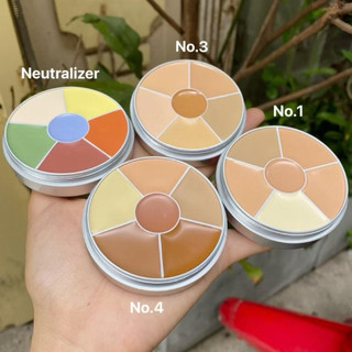 Bảng Che Khuyết Điểm Triệt Sắc Dạng Kem Chuyên Nghiệp Kryolan Concealer Circle 6 Ô
