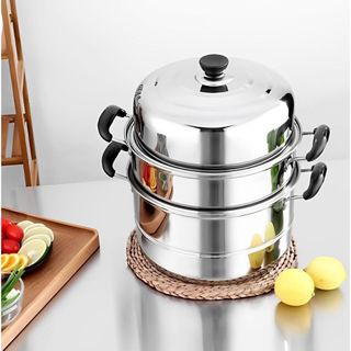 [SBS] NỒI XỬNG HẤP INOX 3 TẦNG - 28CM