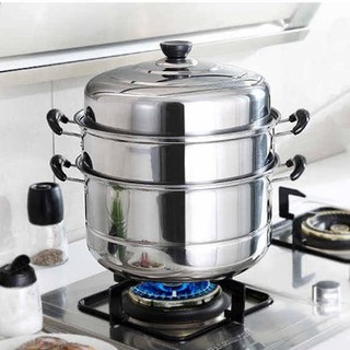 [SBS] NỒI XỬNG HẤP INOX 3 TẦNG - 28CM
