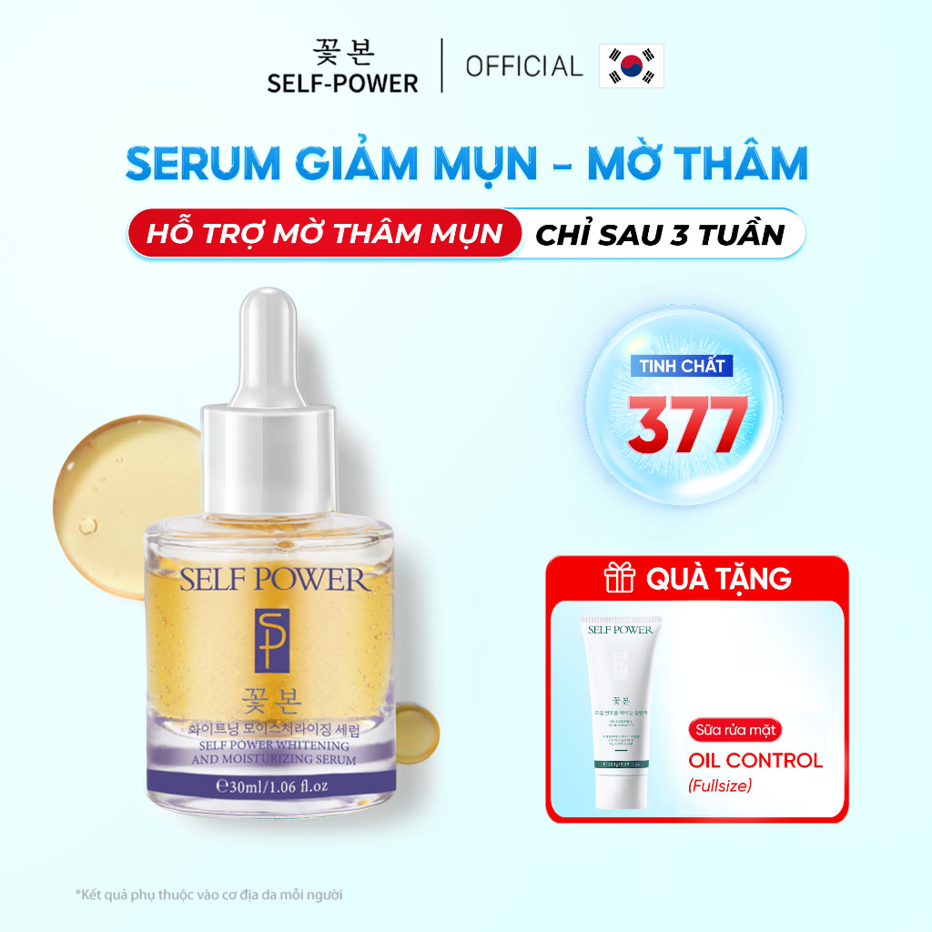 SELF POWER Serum Chăm Sóc Da Mụn Symwhite 377 Lành Tính Cải Thiện Da Mụn Mờ Thâm Mụn 30ml