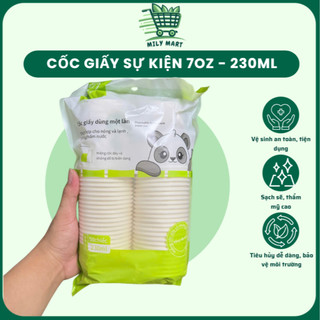 Cốc giấy sự kiện sử dụng 1 lần dung tích 230ml 7oz an toàn sạch sẽ_COCGIAY