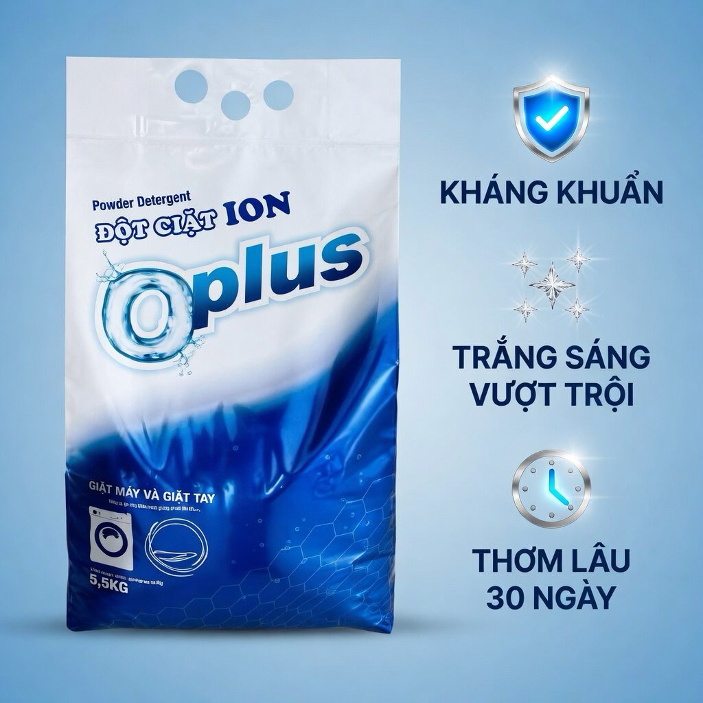 Bột Giặt OPLUS 5.5kg, bọt nhiều, sạch sâu, giá tiết kiệm