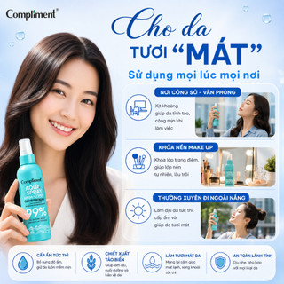 Xịt Khoáng Compliment Revitalizing Cấp Ẩm Tức Thì, Phục Hồi Và Làm Dịu Da Nhạy Cảm 200ml